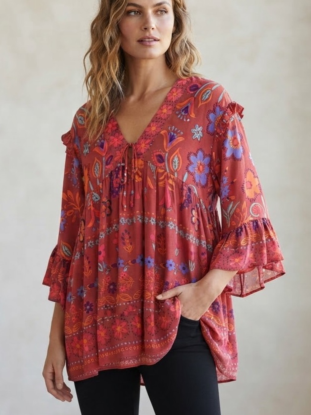 NWT Easel Tunic Top Size L